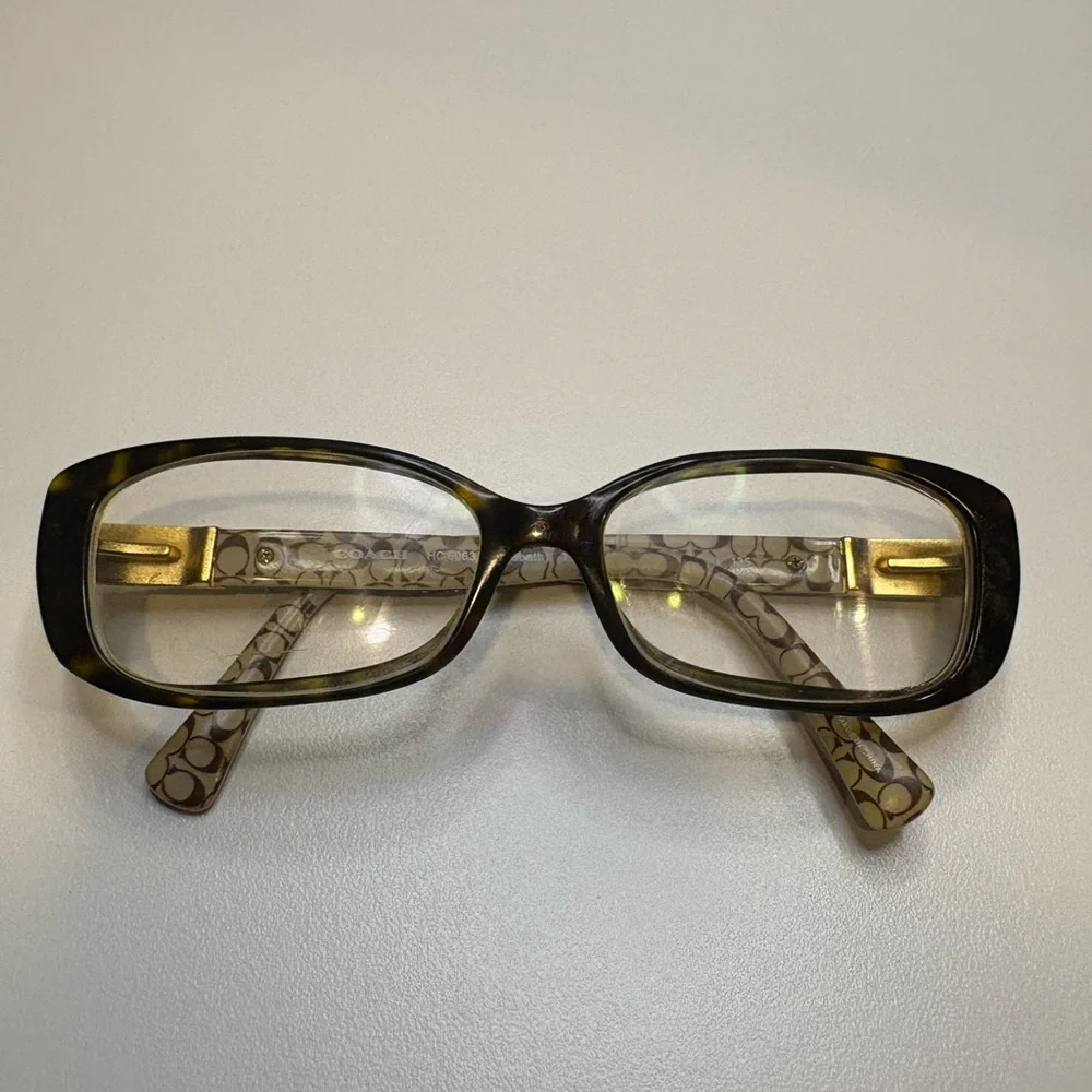 COACH EYEGLASSES HC6063 (Elizabeth) 5262 (Dark Tort‎ Sand SigC) COACH GLASSES